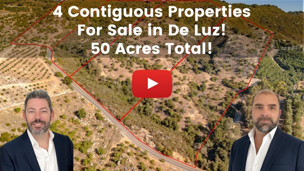 4 Contiguous Properties For Sale, De Luz